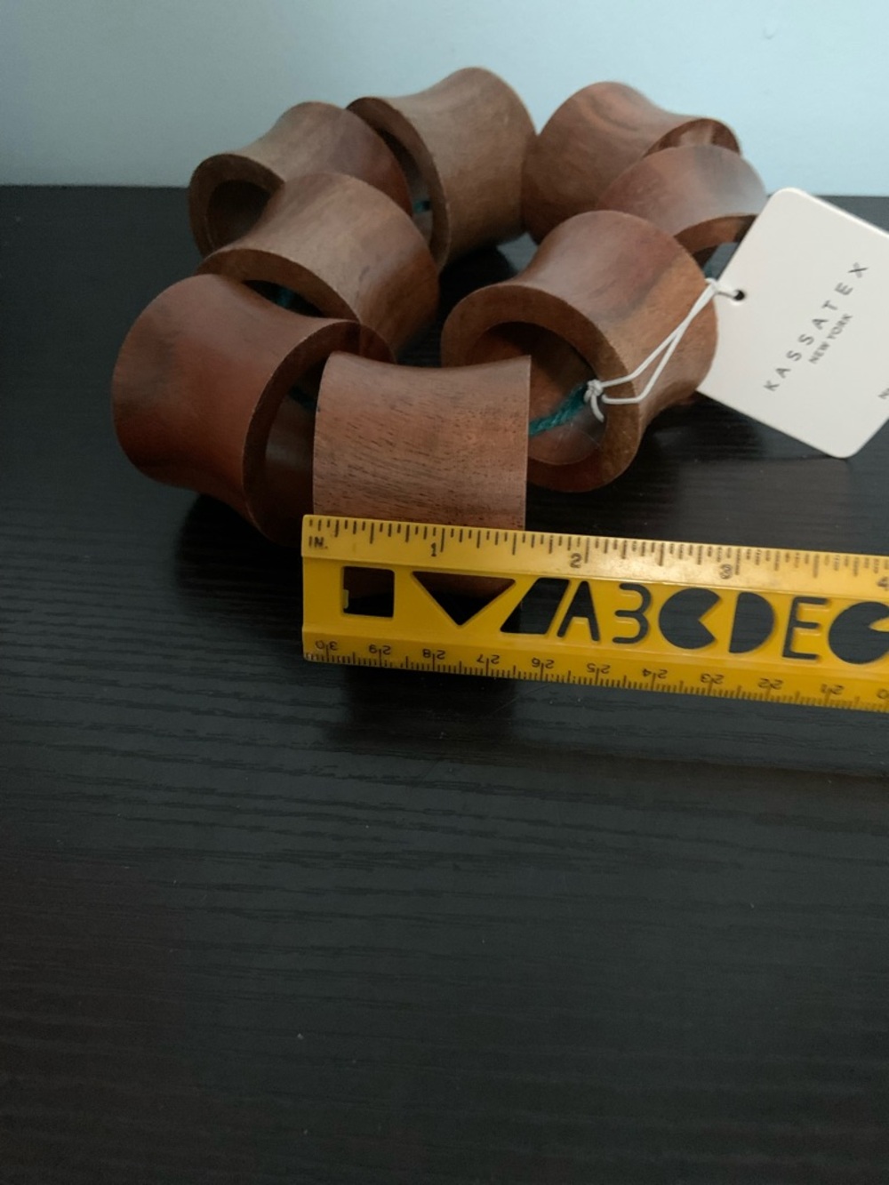 8 Wood Napkin Rings by Kassatex - Picture 2 of 5